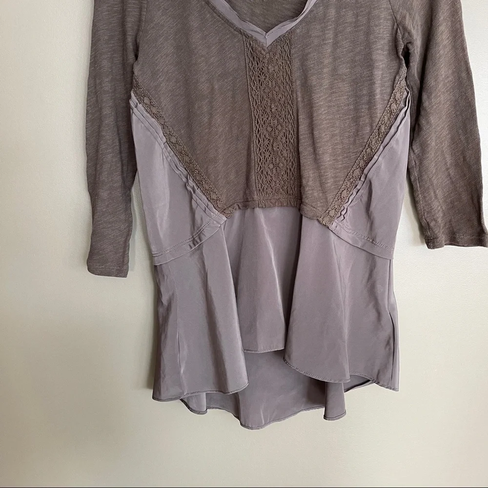 Anthropologie Meadow Rue Meila Peplum‎ Crochet Top